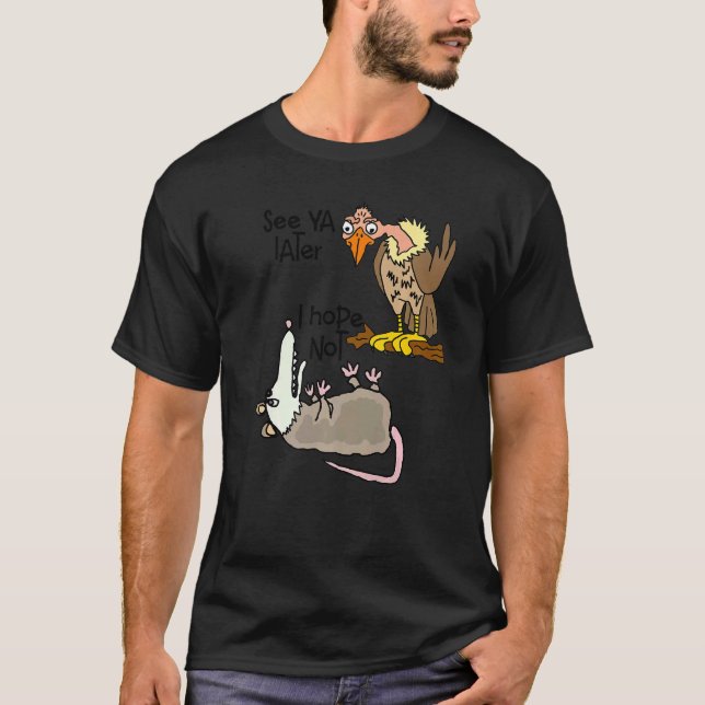 Smiletees Possum und Buzzard Satire T-Shirt (Vorderseite)