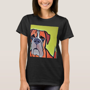 Smileteespas Boxer Puppy Dog Cubism Art T-Shirt