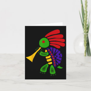 Smiletodaytees Funky Turtle Dancing Kokopelli Karte