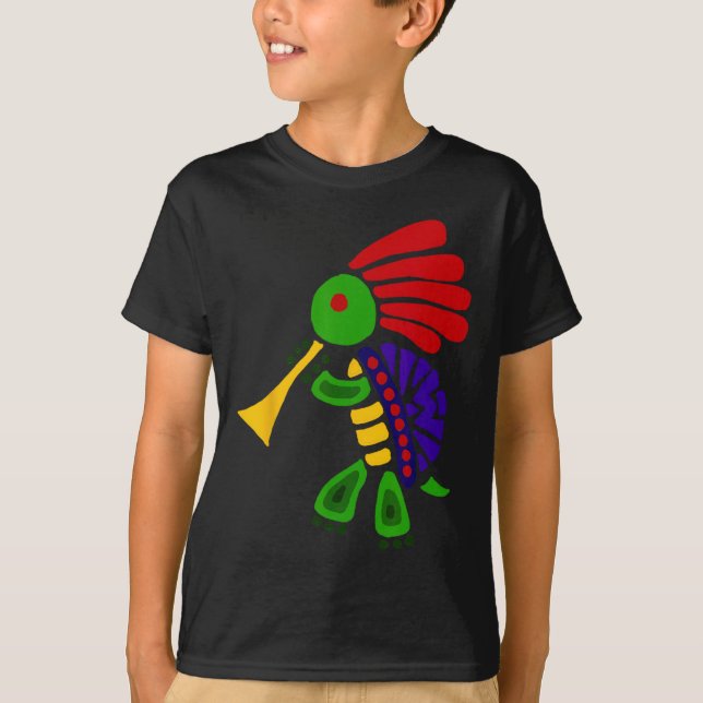 Smiletodaytees Funky Turtle Dancing Kokopelli T-Shirt (Vorderseite)