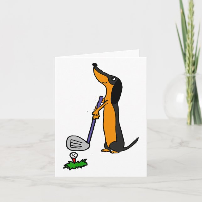 Smiletodaytees Funny Dackel Dog Golf Karte (Vorderseite)