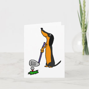 Smiletodaytees Funny Dackel Dog Golf Karte