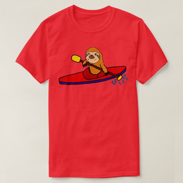 Smiletodaytees Funny Sloth Kayaking T-Shirt (Design vorne)