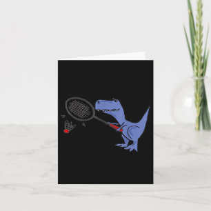 Smiletodaytees Lustiger T-Rex Dinosaur spielt Badm Karte