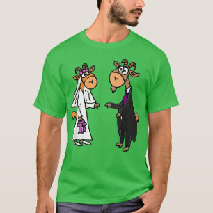 Smiletodaytees Ziegenbraut und Bräutigam Hochzeit  T-Shirt