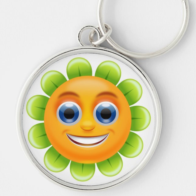 SMILEY BLUME SCHLÜSSELANHÄNGER (Vorne)