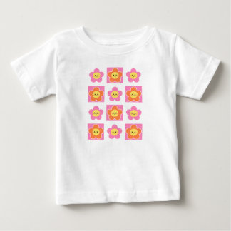 Smiley-Blumen-Baby-T-Shirt Baby T-shirt