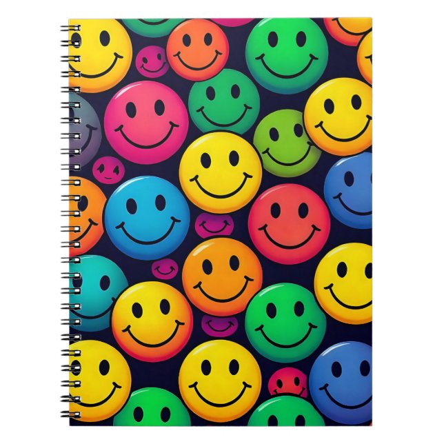 Smiley Button Notebook  Notizblock (Vorderseite)