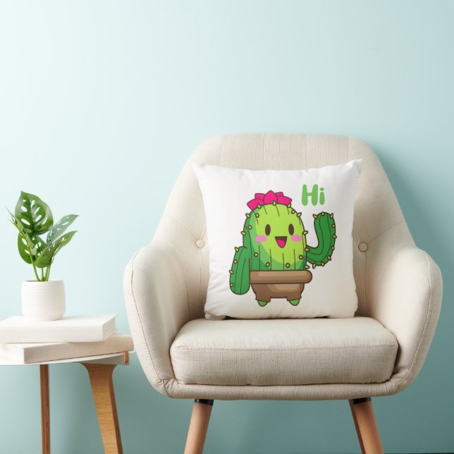 Smiley Cactus Pillow – Hello Plant Design Kissen (Stuhl )