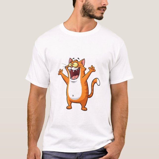 Smiley Cat Vibes T-Shirt (Vorderseite)