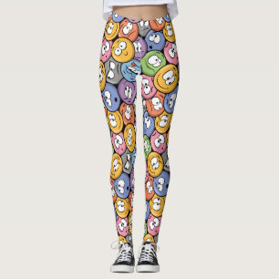 Smiley Emoji-Muster Leggings