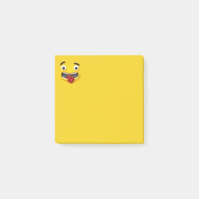 Smiley Emoji Post-it Klebezettel (Vorderseite)