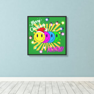 Smiley face ポップなクリスマス♡ leinwanddruck