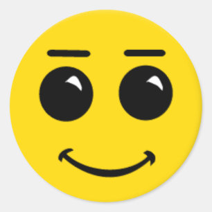 smiley-face-large runder aufkleber
