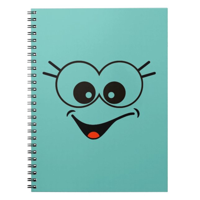 Smiley Face Spiral Photo Notebook Notizblock (Vorderseite)