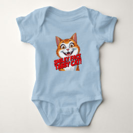 Smiley Face Tabby Cat!!! Baby BodySuit Baby Strampler