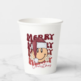 Smiley Frohe Weihnachten Pappbecher