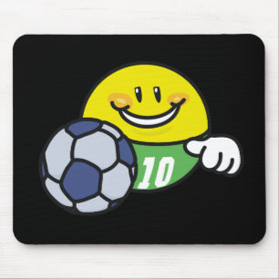 Smiley-Fußball-T-Shirts und Geschenke Mousepad