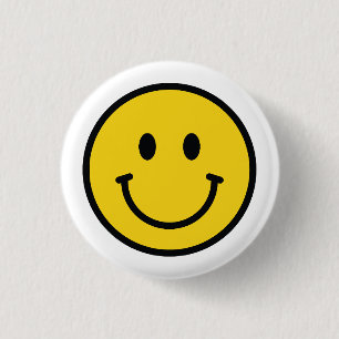 Smiley-Gesicht-Abzeichen, Knopf. Lustiges Abzeiche Button