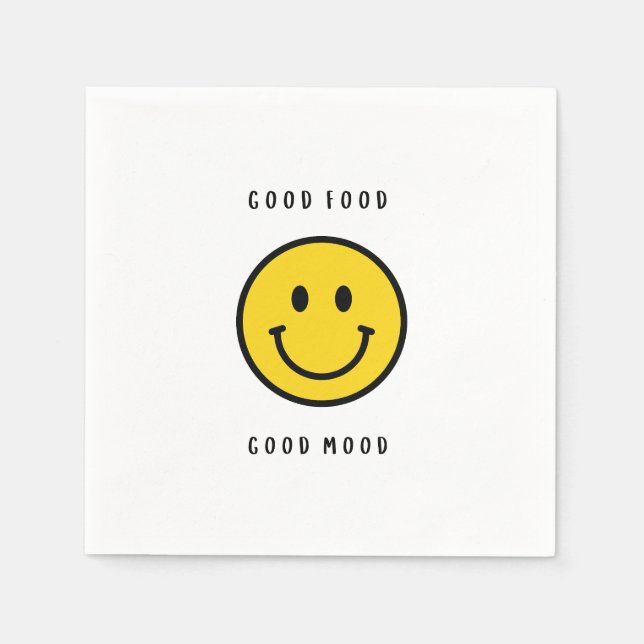 Smiley-Gesicht, Emoji-Gesicht  Serviette (Vorderseite)