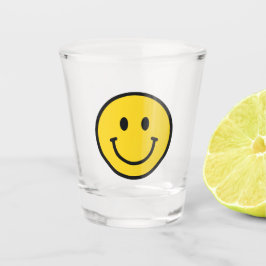 Smiley-Gesicht-Schnapsglas. Lustiges Emoji Schnapsglas