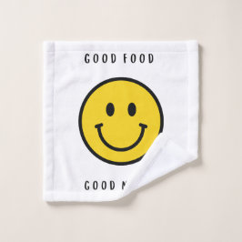 Smiley-Gesicht-Schuss-Wischlappen, Flanell. Lustig Waschlappen