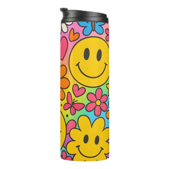 Smiley-Gesichter Thermosbecher (Nach rechts gedreht)