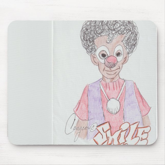 Smiley, Happy Clown-Maus-Pad Mousepad (Vorne)