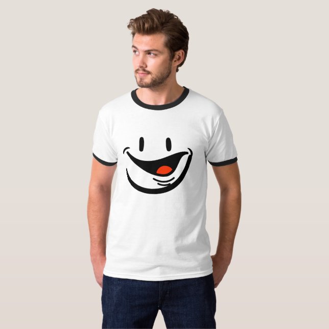 Smiley Men's Basic Ringer-T - Shirt (Vorne ganz)