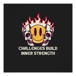 Smiley mit Skulls - Motivierend Gasthaus Poster