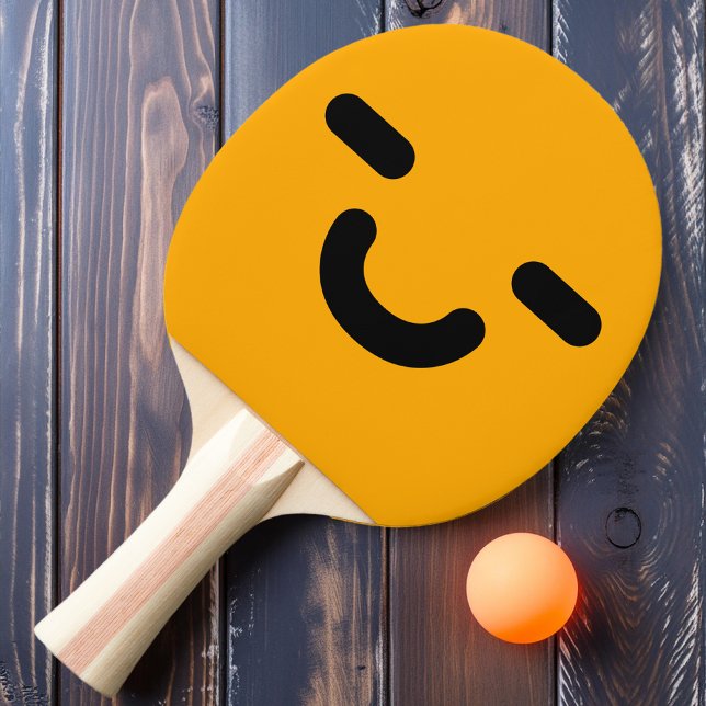 Smiley Orange Ping Pong Paddle Paddel Tischtennis Schläger (Von Creator hochgeladen)