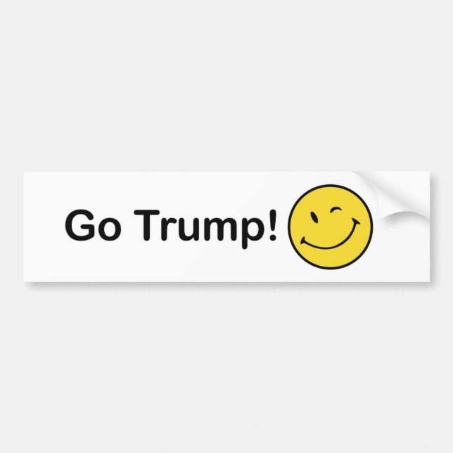 Smiley-Trumpf Autoaufkleber (Vorne)