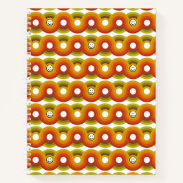 Smiley Vintage Retro Muster Nr. 02 Notizbuch