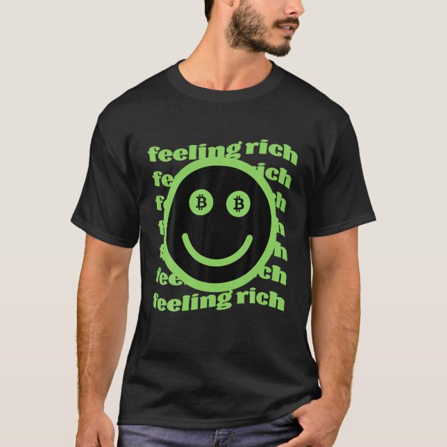Smiley Wink Face Crypto Coin Bitcoin Investor Feel T-Shirt (Vorderseite)