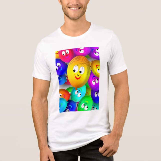 Smileys Balloons Muster-64171 Tri-Blend Shirt (Vorderseite)
