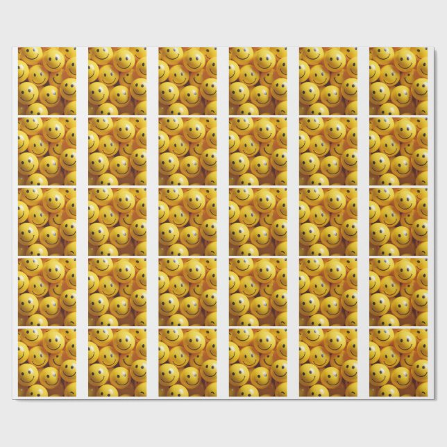 Smileys Geschenkpapier (Flach)