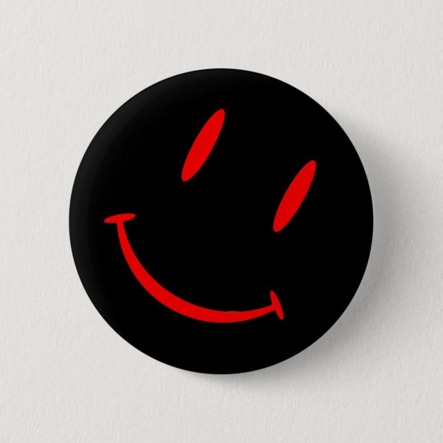 SMILIE BLACK RED BUTTON (Vorderseite)