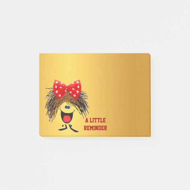 Smilie Erinnerung Post-it Klebezettel (Vorderseite)