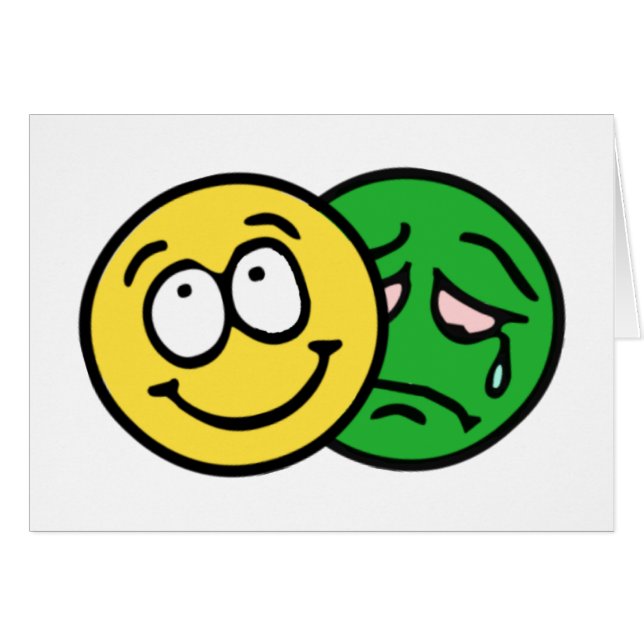 Smilie theater Komödie Tragödie (Vorderseite (Horizontal))