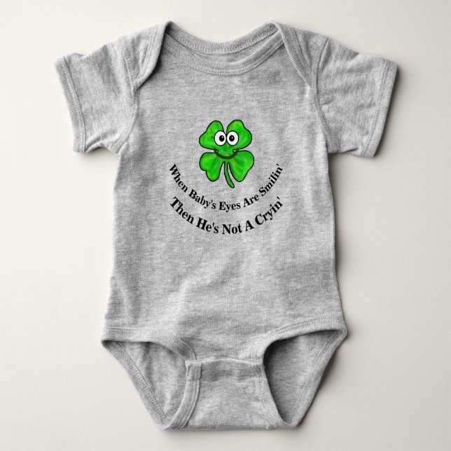 Smilin' Kleeblatt Irish Baby T - Shirt (Vorderseite)