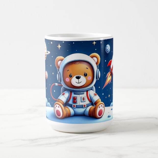 Smiling Astronaut Teddy Adventure Kaffeetasse (Mittel)