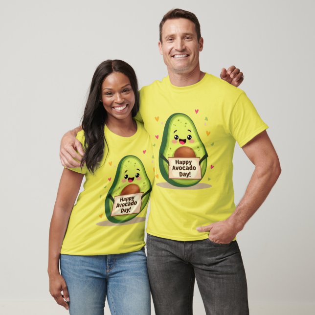 	Smiling Avocado Illustration – Healthy & Fun Deco T-Shirt (Unisex)
