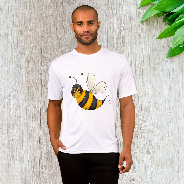 Smiling Bee Fun Bumblebee Character T-Shirt (Von Creator hochgeladen)
