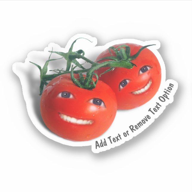 Smiling Cherry Tomatoes Aufkleber (Vorderseite)