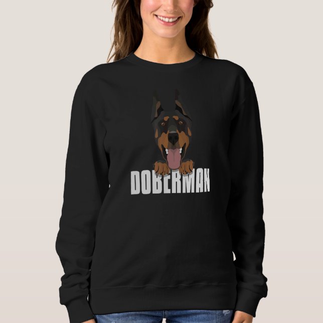 Smiling Doberman Sweatshirt (Vorderseite)