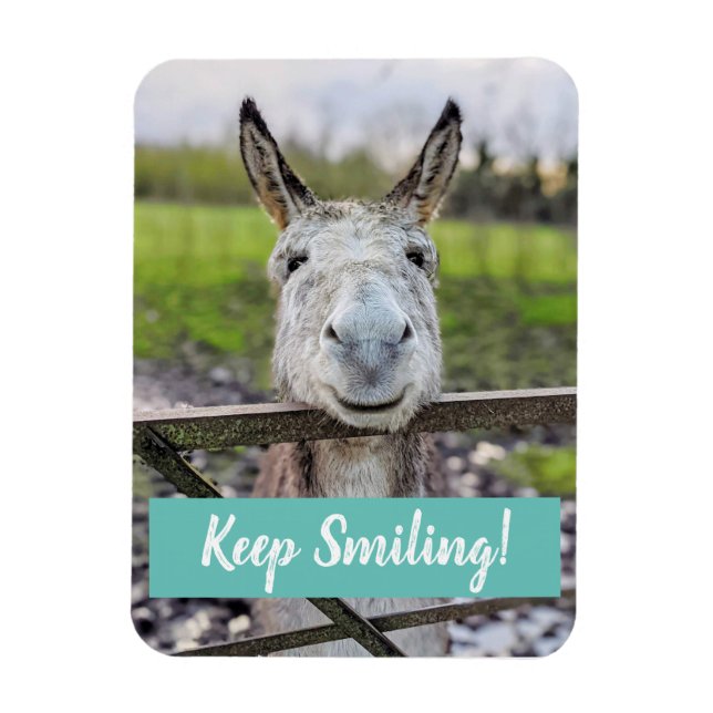 Smiling Donkey "Keep Smiling" Magnet (Vertikal)