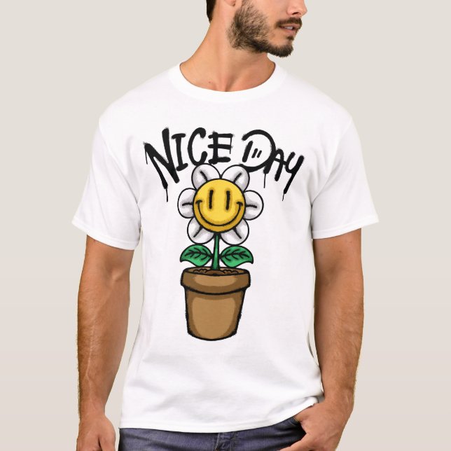 Smiling Flower in a Pot streetwear T-Shirt (Vorderseite)