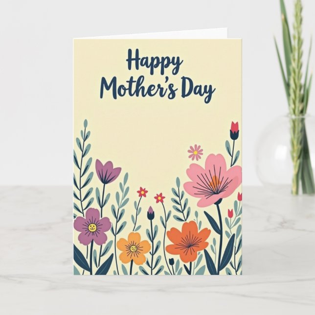 Smiling Flowers Card Karte (Vorderseite)