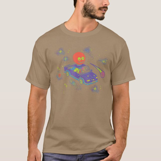 Smiling Friends Space Car Charlie and PIM Funny Ca T-Shirt (Vorderseite)