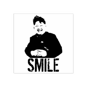 Smiling Kim Jong Un Gummistempel